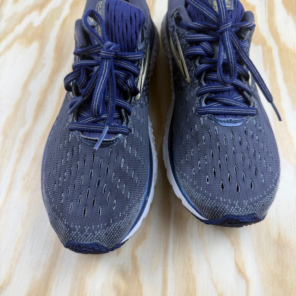 Brooks Glycerin 17 Womens Running Shoes Gray Navy Gold 1102961D048 Size 8 - Picture 4 of 9